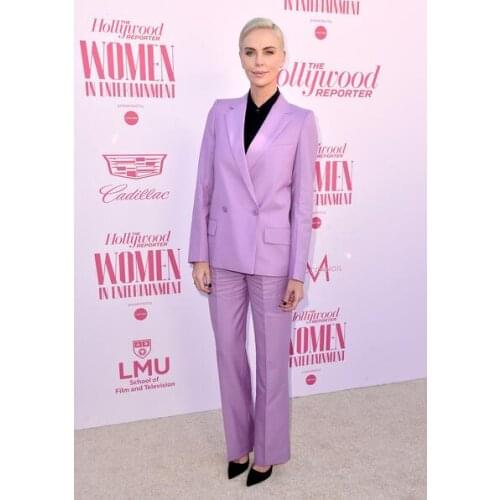 Purple Women Business Suits Fall Winter OL Styles Ladies Office Formal Uniform Pantsuits Long Sleeve Female Blazers Plus Size