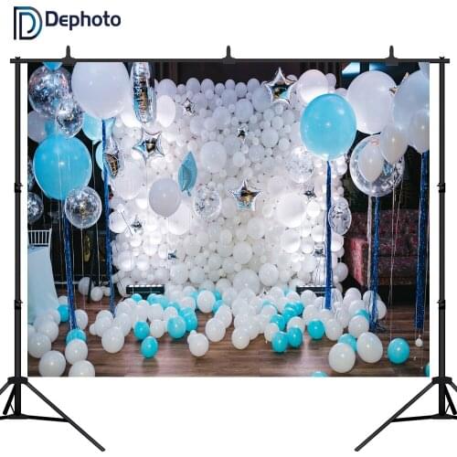 DePhoto Birthday Backdrops Colorful Balloon wall Wedding Party Baby shower Photography Backgrounds Photocall Photo Studio