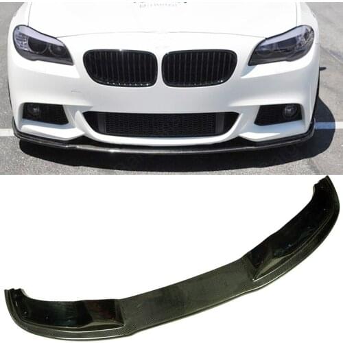 H Style Carbon fiber Front Bumper Lip Fit For BMW 5-Series 528i F10 F18 M-Sport