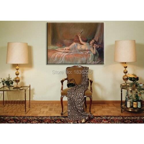 Handmade painting sexy open girl full photo nude lady oil paintings naked pictures of girls wall stickers for bedroom decor