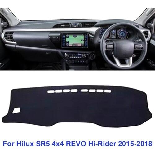 For Hilux SR5 4x4 REVO Hi-Rider 2015-2018 Car Dashboard Cover Dash Mat Dashmat Mats Sun Shade Pad Instrument Platform Carpet