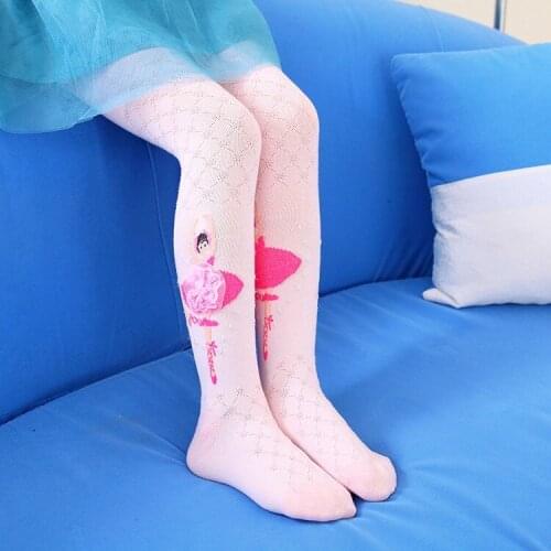 Lovely Ballet Girl Dancing Stockings Lace Flower Soft Cotton Warm Pantyhose Stockings for Girls Baby Kids Warm Leg Tights