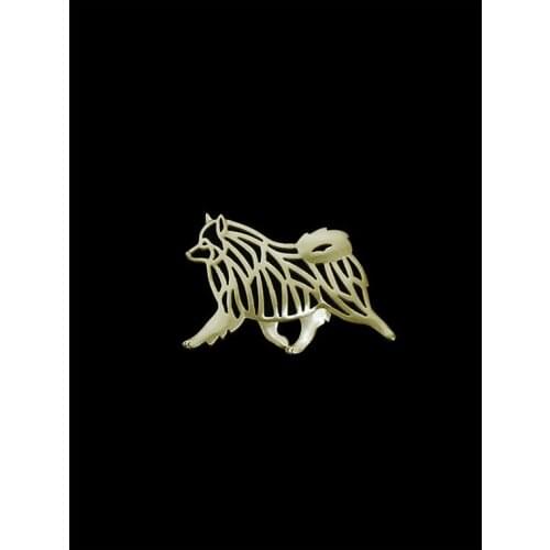Trendy cute Keeshond vintage brooches plated silver plated men brooches fashion jewelry hand of king