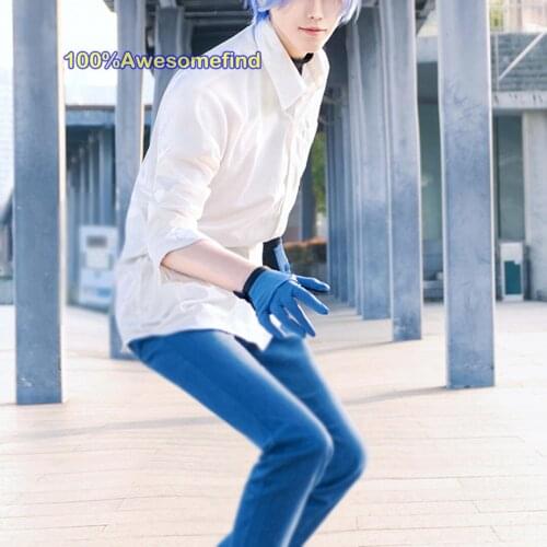 SK8 SK∞ the Infinity Langa Hasegawa Cosplay Costume Men School Uniform Japanese Anime T-Shirt Pants White Shirt Badge Pins