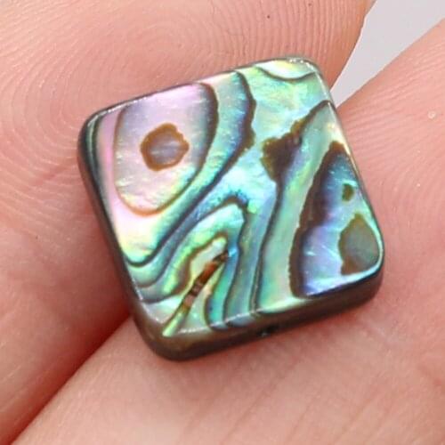 Natural Abalone Shell Loose Beads Square Accessories Handmade Crafts DIY Exquisite Retro Jewelry Bracelet Necklace