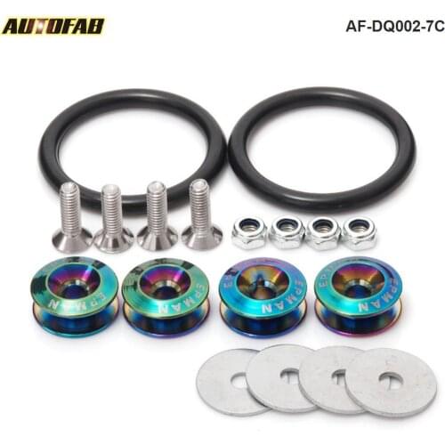 Neo Chrome Jdm Quick Release Fasteners For Car Bumpers Trunk Fender Hatch Lids Kit AF-DQ002-7C