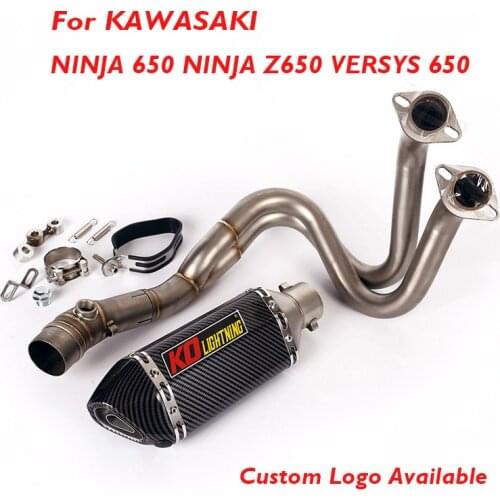 NINJA 650 Z650 Motorcycle Exhaust System Header Pipe Manifold Connect Link Muffler for KAWASAKI Ninja 650 Ninja Z650 VERSYS 650