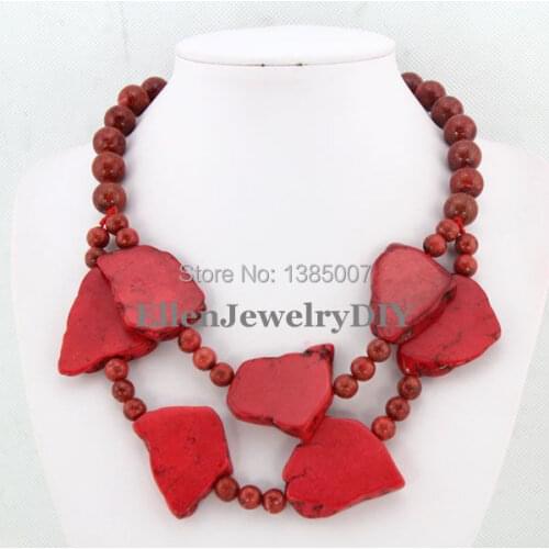 2014 New Arrival Fashion Statement Necklace Nature beautiful Necklace Free Shipping Red Coral Necklace