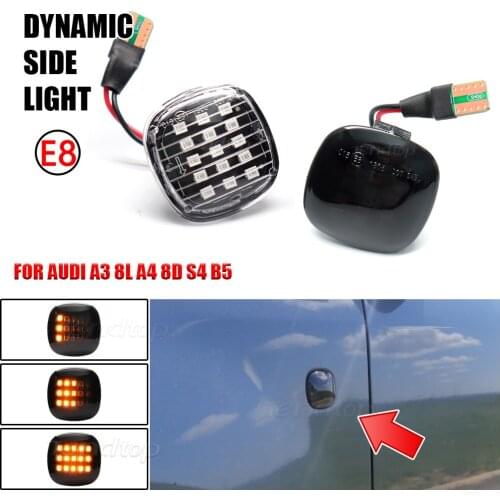 Sequential Flashing Light Mirror Blinker Side Marker Lamp For Audi A3 8L A4 8D A4 S4 B5 A8 D2 1994 1995 1996 1997 1998 1999 2000