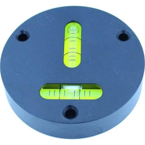 QASE T-type level bubble Round Spirit level bubble Metal Circular Two Way Spirit Level Instrument 50*13MM