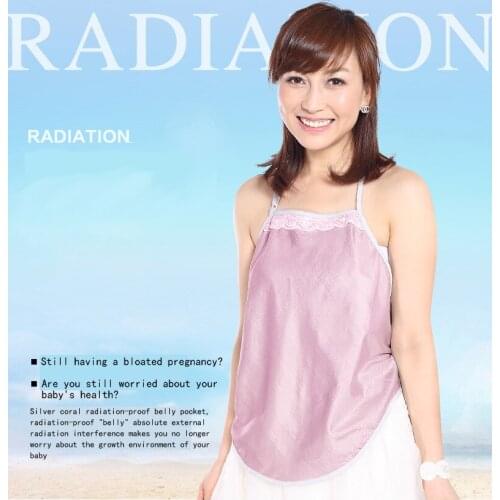 Silver fiber anti-radiation chinese-style chest covering fiber anti-radiation maternity SHE005 pink for spring and summer