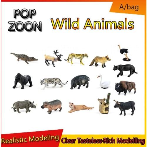 Wild Series Solid Simulated Animal Toys Peripheral Furnishing Articles Children Learning Educational Growth Toy PVC Model Tiger