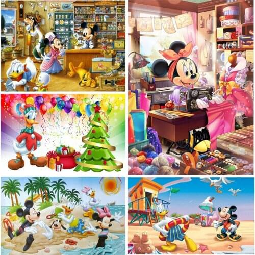 Disney family series 5D DIY diamond painting cartoon fairy tale princess series cross stitch inlaid diamond decorative painting