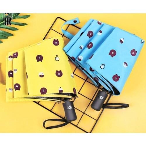 High quality folding automatic umbrella female brand travel anti-UV rainproof ladies sunscreen millet folding automatic umbrella