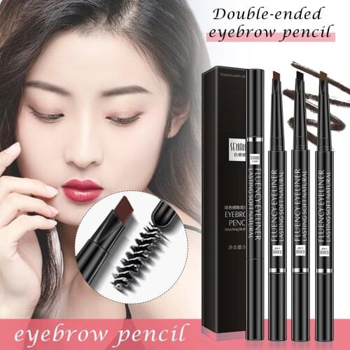 Delicate Double-Headed Eyebrow Pencil Easy To Apply Waterproof Sweat-Proof And Non-Smudges MA