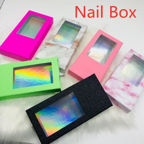 Nail Packaging Wholesale Custom Private Label In Bulk New 10/20/30 Pieces Empty Fake Press On Nail Tips Storage Box With Trays