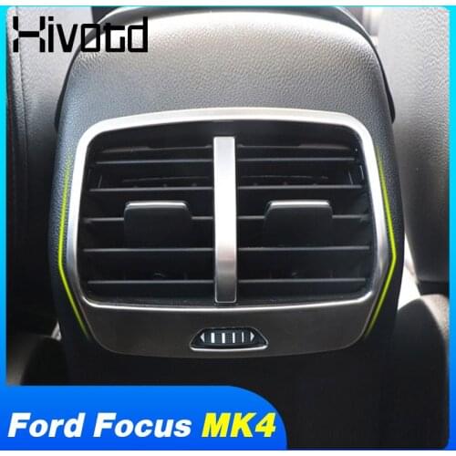 Rear Air Outlet Cover Trim Interior Armrest Air Vent Panel Frame Car Styling For Ford Focus MK4 ST Line 2019 2020 Accessories