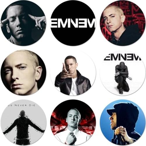 Hip Hop Rapper Eminem Icons Pins Badge Decoration Brooches Metal Badges For Clothes Backpack Decoration