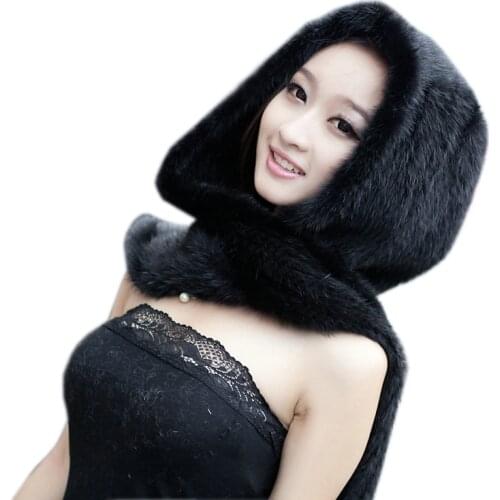 2021 new Real Mink Fur Scarf Luxury Women Scarves Winter Handmade Knitted Natural Mink Fur Hat Scarf Female