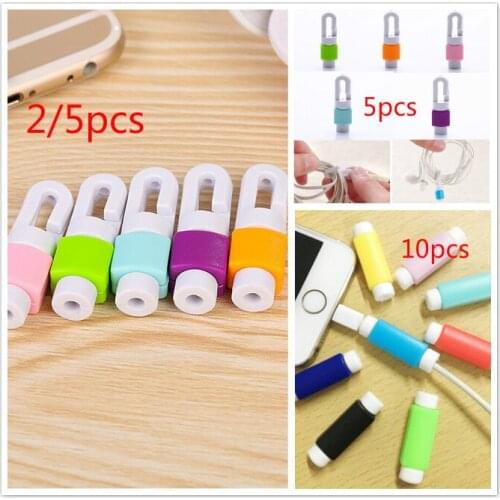 2/5/10pcs Digital Charger Cable Saver Protector Cord Use for Apple iPhone 5 5S 6 6s 6 Plus 6s Plus Charging Cable Winder Cover