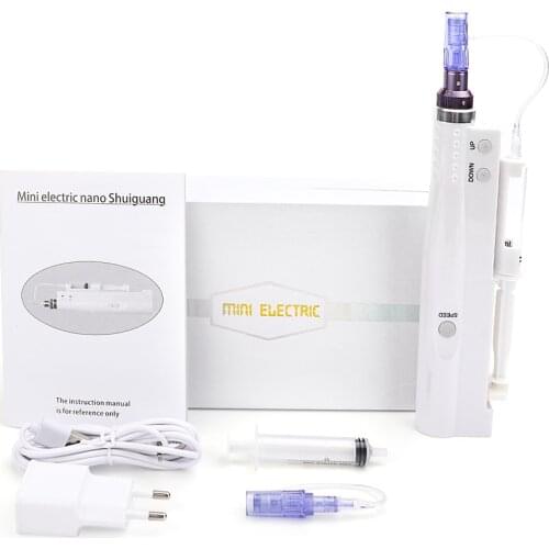 Hydra Injector Derma Pen 2 In 1 Nano Mesotherapy Microneedle Pen Mesogun Portable Smart Injector Pen Facial Treatment Machine