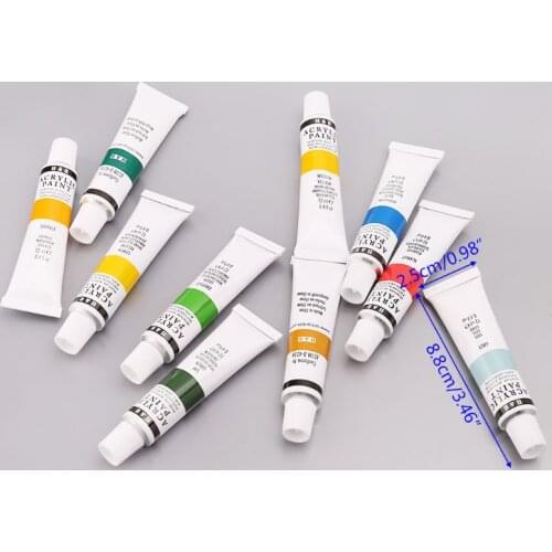 24 Colors Acrylic Paints Set 12ml Tubes Drawing Painting Pigment Hand-painted Wall Paint For Artist DIY pigment powder