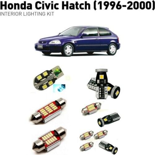 Led interior lights For Honda civic hatch 1996-2000 4pc Led Lights For Cars lighting kit automotive bulbs Canbus