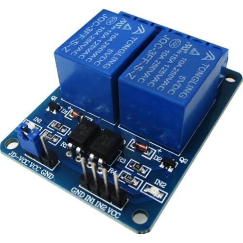50pcs/lot 2-channel New 2 channel relay module relay expansion board 5V low level triggered 2-way relay module