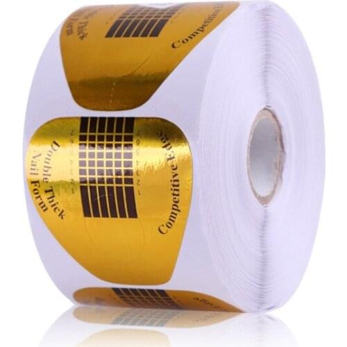 500 Pcs Nail Forms Stickers Guide Tips for UV Gel Polish Acrylic Nail Art Extension Manicure Nails Patch