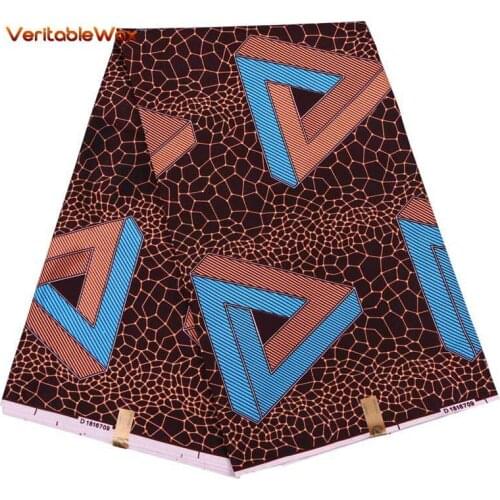 Childrens fabric Ankara Prints Batik Patchwork Fabric Real Wax African Sewing Material Polyester Tissu For Dress Crafts FP6138