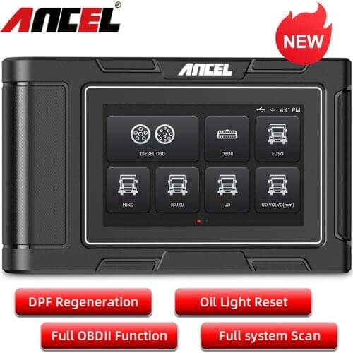 ANCEL HD3200 Heavy Duty Diesel Truck Diagnostic Tool OBD2 Scan 12V 24V All System Engine SRS ABS Transmission OBD2 Auto Scanner