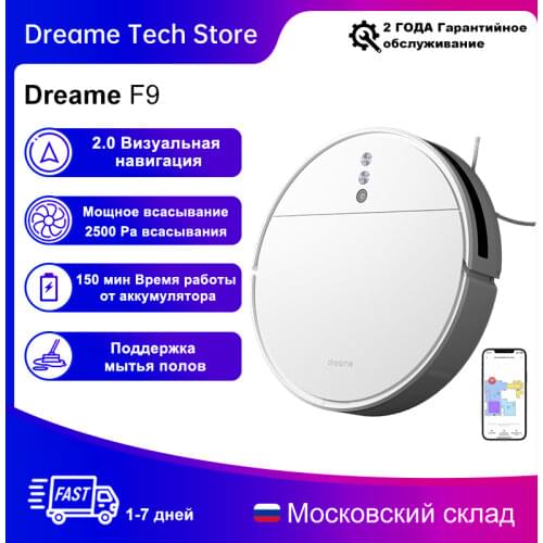 Dreame F9 Vacuum Cleaner Robot for Home Cordless Washing Mopping 2500PA strong suction Aspirator WIFI APP Smart Planned Robot