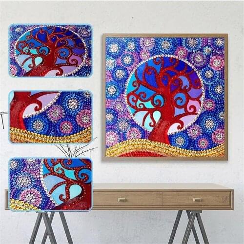 EverShine Special Shape Diamond Mosaic Tree Partial Diamond Mosaic Scenery Diamond Painting Tree Landscape Picture Rhinestone