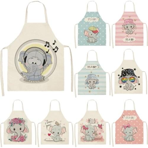 Cute baby elephant pattern Apron for children customizable apron Men kitchen apron Apron for hairdresser Women kitchen apron