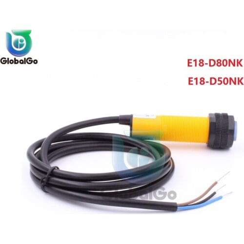 E18-D50NK E18-D80NK Infrared Photoelectric Sensor Switch NPN normal open 45cm DC 5V Distance Detection Switches