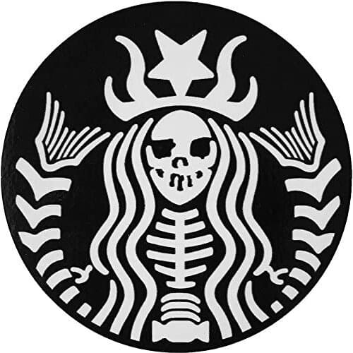 Skeleton Mermaid Sticker Heavy Motorcycle Chopper Biker SUV Truck Helmet Laptop Notebook Logo Sign for Car Window Wall