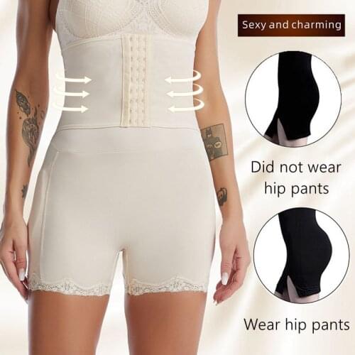 Womens Firm Tummy Control Shapewear High Waist Trainer Body Shaper Shorts Thigh Slim Girdle Panties with Hook Hip Enhancer