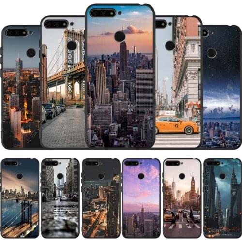 Manhattan black Silicone Phone Case For honor 30 20 Pro 8 8X 9 10 20 Lite Mate 10 20 30 Lite Pro cover