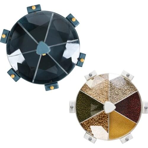 Wall-Mounted Household Insect-Proof And Moisture-Proof Grain Storage Box Non-Perforated Rotating Diced Rice Bucket