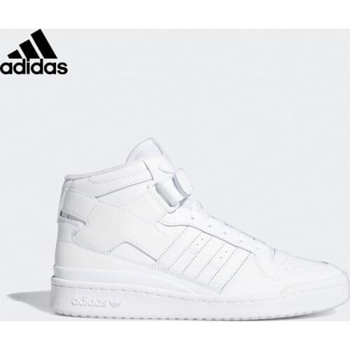 Original Adidas Forum Mid Unisex Men 'S Women 'S White Sports Shoes FY4975 Adidas Sneaker