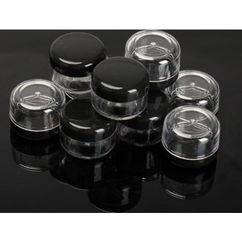 10Pcs 5g/ml Empty Plastic Cosmetic Makeup Jar Pots Transparent Sample Bottles Eyeshadow Cream Lip Balm Container