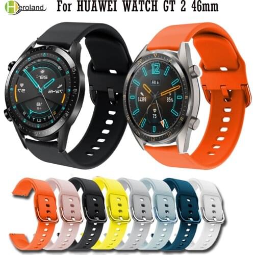 Sport silicone 22mm Watch strap band for Huawei Watch GT 2 46mm Sport Smart Wristbands for Huawei Honor Magic Watch 2 belt band