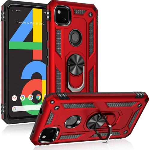 Heavy Duty Rugged Cover Ring Bracket Magnetic Holder Shockproof Kickstand case for google pixel 3A XL/Pixel 4A 4 XL