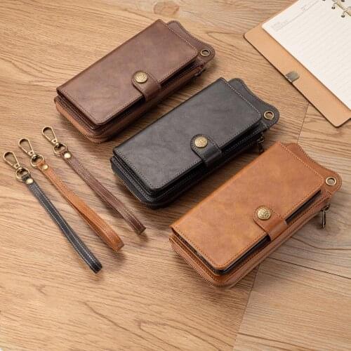 Versatile for iPhone 11 11Pro 11Promax mobile wallet real leather card design for iPhone 6 6s 7 8 plus phone case bag