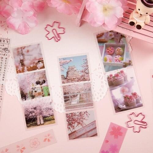 Vintage Japanese cherry blossom INS photos PET sticker package DIY diary decoration sticker album scrapbooking