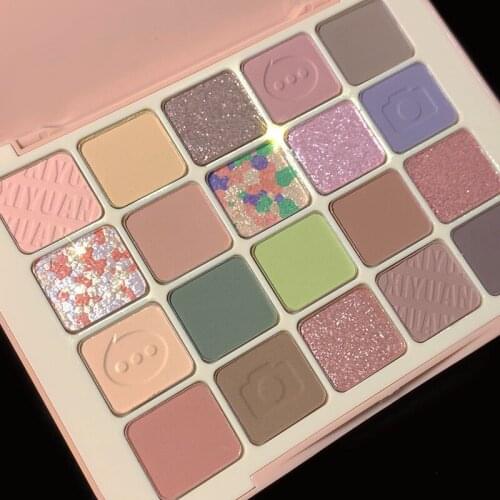 XIYUAN 20 Colors Matte Eye Shadow Waterproof Glitter Earth Color Eye Pigment Matte Shimmer Shine Eye Shadow Powder Makeup TSLM