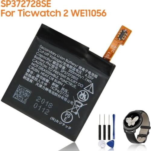 Yelping SP372728SE Watch Battery For Ticwatch 2 Ticwatch2 WE11056 SP372728SE Genuine Battery 300mAh
