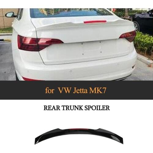 Rear Wing For Volkswagen VW Jetta VII MK7 2019 - 2021 Glossy Black Rear Trunk Spoiler Wing ABS Rear Spoiler Boot Lip
