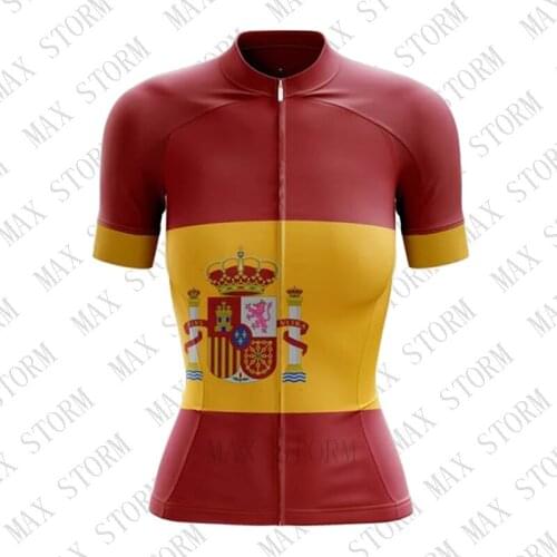 2019 Women Spain New Team Cycling Jersey Customized Road Mountain Race Top max storm Quick Dry /Breathable
