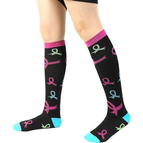 Women Men Compression Socks Knee Socks Knee High Stocking Long Running Sports Soccer Socks can CSV